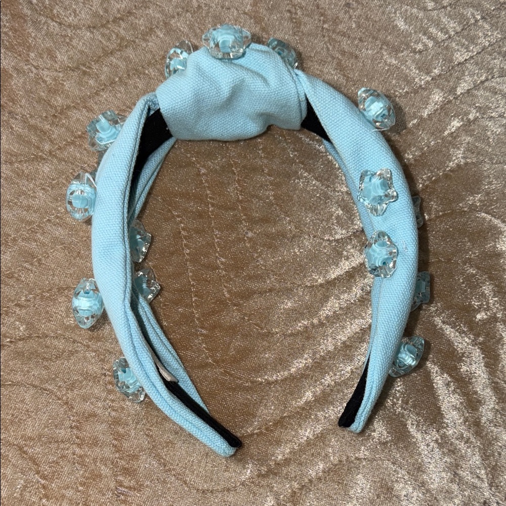 Elegant Blue Beaded Headband